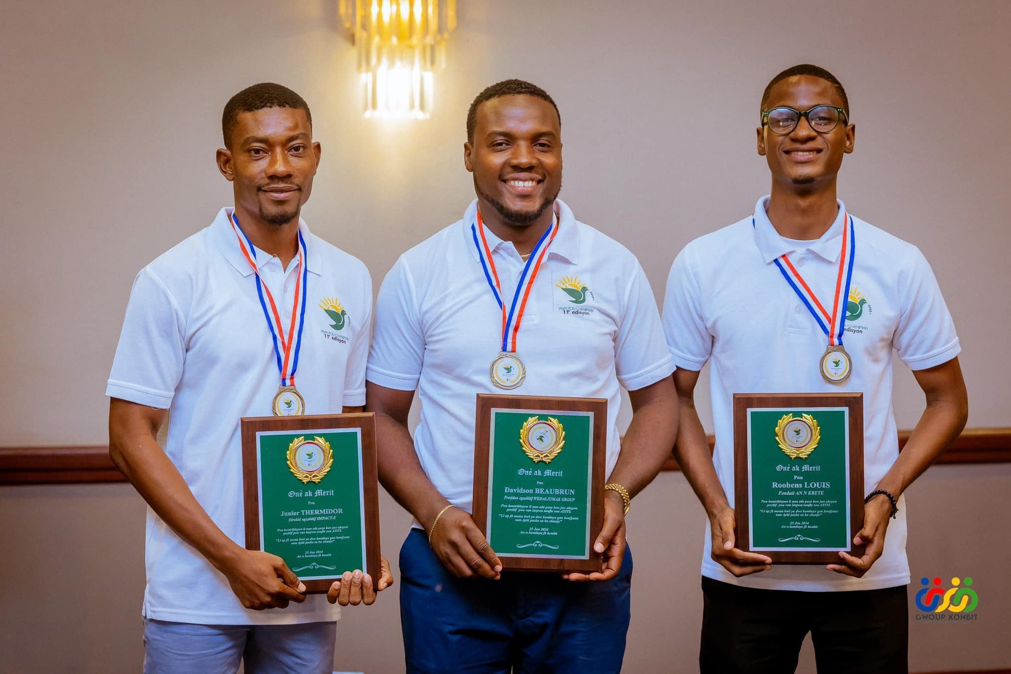 Trois jeunes leaders honorés pour leur impact social lors de la 11ème édition de PRIM POU CHANJMAN